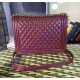 Chanel Boy Large Quilted Flap Bag in Wine Red